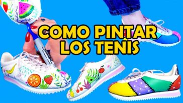 2 MANERAS – COMO PINTAR + DISEÑAR TENIS – PERSONALIZAR TUS TENIS VIEJOS