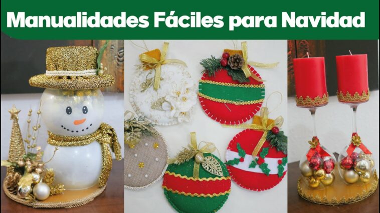 3 Manualidades Fáciles para decorar en Navidad