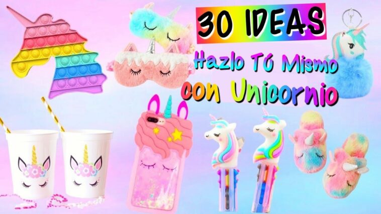 30 Ideas – Mejores Ideas con Unicornio por GIRL CRAFTS- POP IT, Fundas para Celulares, etc.