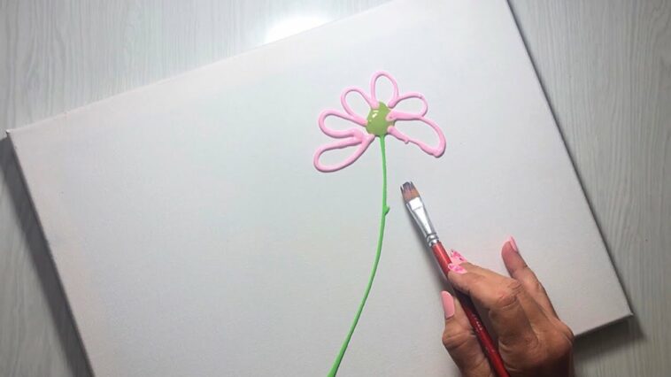 Aprende a pintar flores / Técnica con pintura acrílica/Paso a paso