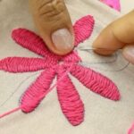 BORDADO A MANO DE FLORES TIPO TENANGO | TEXTILES EMBROIDERY TYPE TENANGO