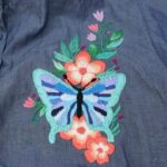 BORDADO SIN NUDOS BORDADO DE MARIPOSA EN CAMISA | HAND EMBROIDERY DESIGN EASY STITCHING