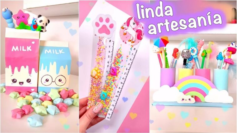 COSAS HERMOSAS QUE PUEDES HACER EN 5 MINUTOS – Lindas Ideas de Artesanía- Cosas para Colegio