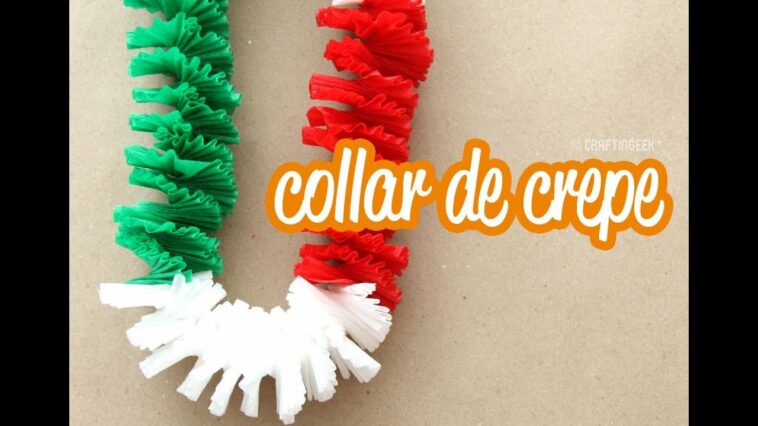 Collar de papel crepé: Fiestas patrias!