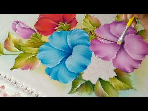 Como Pintar Flores De Colores / How to paint colorful flowers