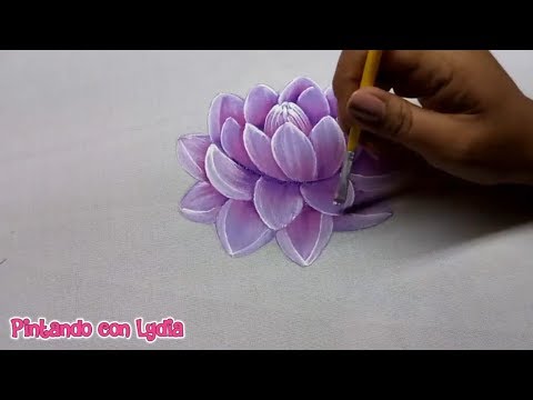 Como Pintar Flores / How To Paint Flower / Lirio Acuatico