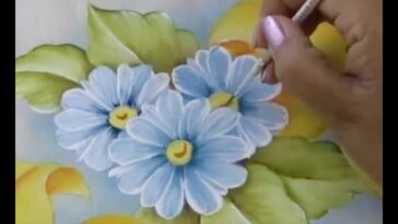 Como Pintar Flores / Margaritas Azules