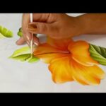 Como Pintar Manteles / Hibiscos / Tutorial Pintura Textil