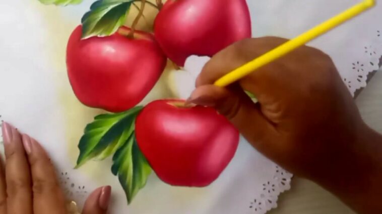 Como Pintar Manzanas En Tela