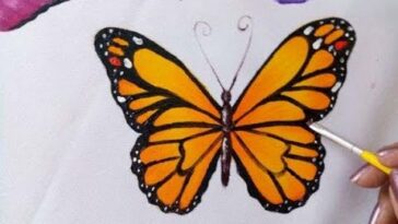 Como Pintar Mariposa Monarca / How to Paint Monarch Butterfly