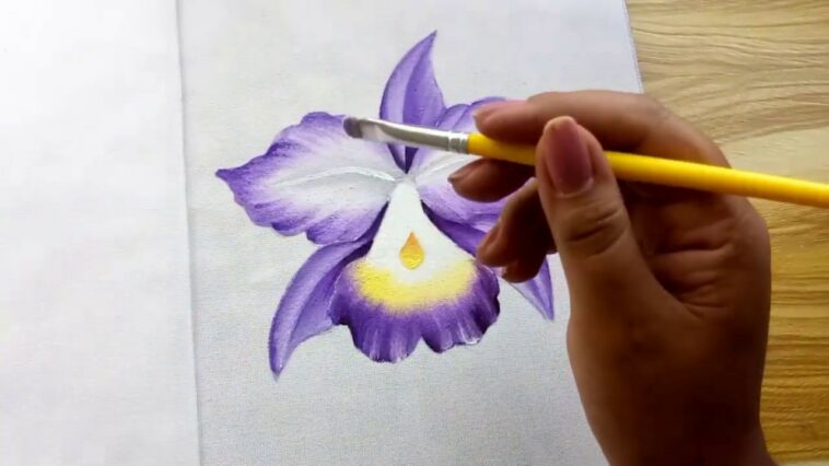 Como Pintar Orquídea / How to paint Orchid
