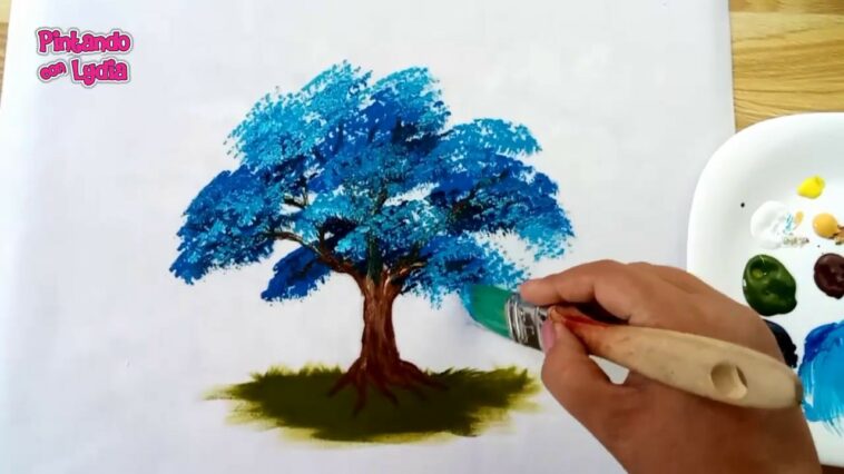 Como Pintar Un Arbol En Tela Para Principiantes