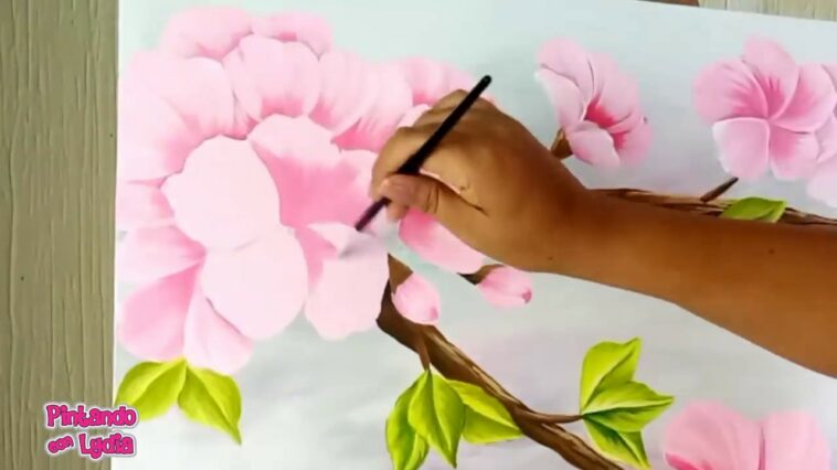 Como Pintar Un Cuadro Con Flores De Cerezo