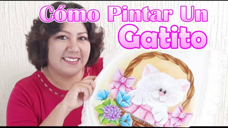 Como Pintar Un Gatito En Tela ???