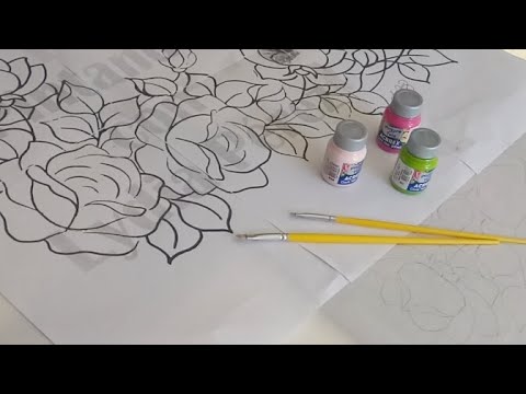 Como Pintar Un Mantel Tutorial De Pintura Textil