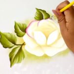 Como Pintar Una Rosa Blanca / How To Paint A White Rose