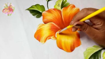 Como Pintar una Flor en Tela