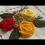 Cómo bordar rosas con puntada rococó