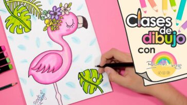 Cómo dibujar un hermoso FLAMINGO - CLASES DE DIBUJO CON RICARDO