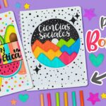 Cómo hacer PORTADAS BONITAS COLORIDAS para tus materias - REGRESO A CLASES