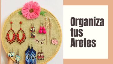 Como hacer un organizador de aretes con bastidor.