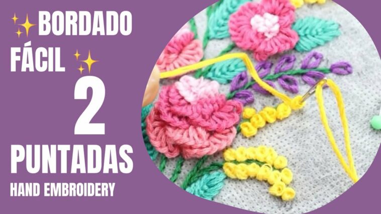 DAISY STITCH AND EASY FRENCH KNOT | PUNTADA DE MARGARITA Y NUDO FRANCÉS