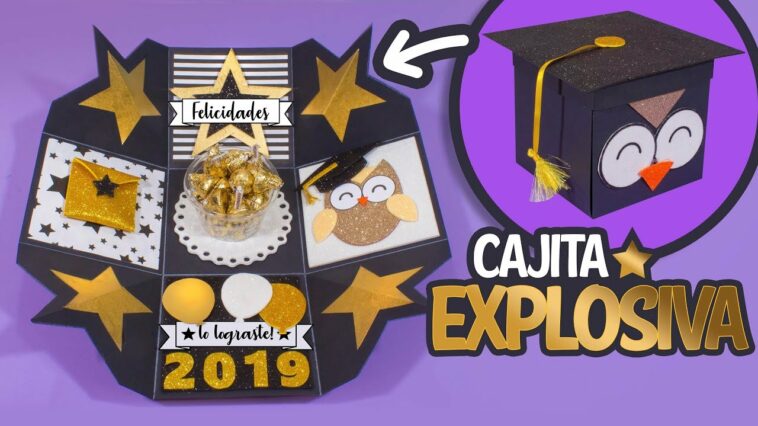 DIY: Cajita EXPLOSIVA de GRADUACIÓN ORO