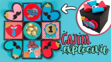 DIY: Cajita EXPLOSIVA para PAPÁ con CHOCOLATES - ESPECIAL DEL DIA DEL PADRE