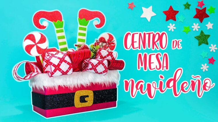 DIY: Centro de mesa NAVIDEÑO con una caja de cartón - ESPECIAL DE NAVIDAD