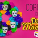 DIY: Corona de DÍA de MUERTOS con FLORES de PAPEL CREPE