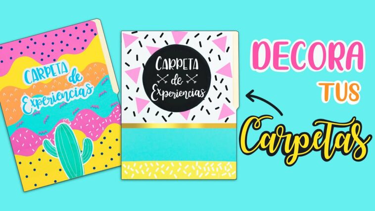 DIY: DECORA tus CARPETAS de tareas - Carpeta de Experiencias - Me comí una R