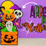 DIY: Espeluznante ARREGLO de HALLOWEEN ? * Incluye moldes