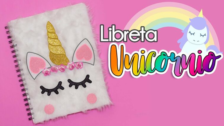 DIY: Libreta UNICORNIO de peluche #REGRESOACLASES