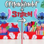 DIY: ORGANIZADOR de escritorio de STITCH de cartón - REGRESO A CLASES