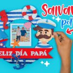 DIY: SALVAVIDAS porta fotos de CARTÓN para papá - DÍA DEL PADRE