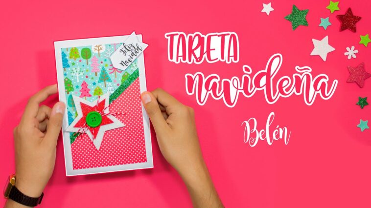 DIY: Tarjeta NAVIDEÑA estrellas de belén - ESPECIAL DE NAVIDAD