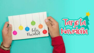 DIY: Tarjeta Navideña Esferas de BOTONES - ESPECIAL DE NAVIDAD