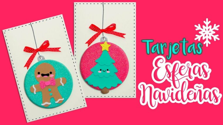 DIY: Tarjetas Esferas NAVIDEÑAS Kawaii - ESPECIAL de #NAVIDAD