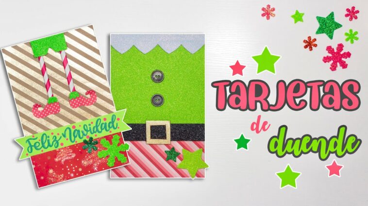 DIY: Tarjetas NAVIDEÑAS de DUENDES DE SANTA