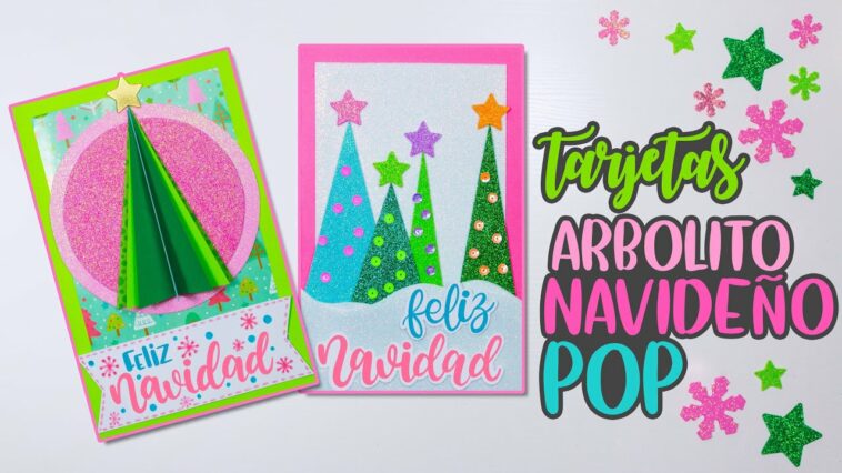 DIY: Tarjetas Navideñas de arbolito pop - ESPECIAL DE NAVIDAD