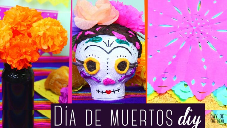 Frida Catrina, flores de Cempazúchitl y papel picado: TUTORIAL Día de Muertos Especial ✄ Craftingeek