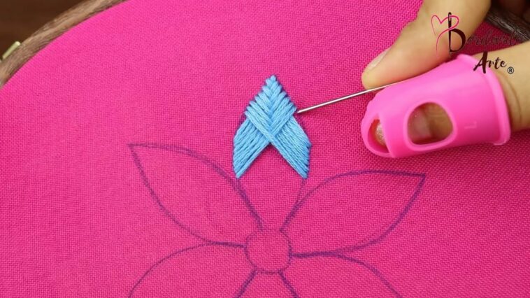 HAND EMBROIDERY FLOWER EASY DESIGN | BORDADO A MANO DE FLORES