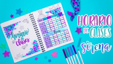 HAZ tu HORARIO DE CLASES BONITO de SIRENA - REGRESO A CLASES