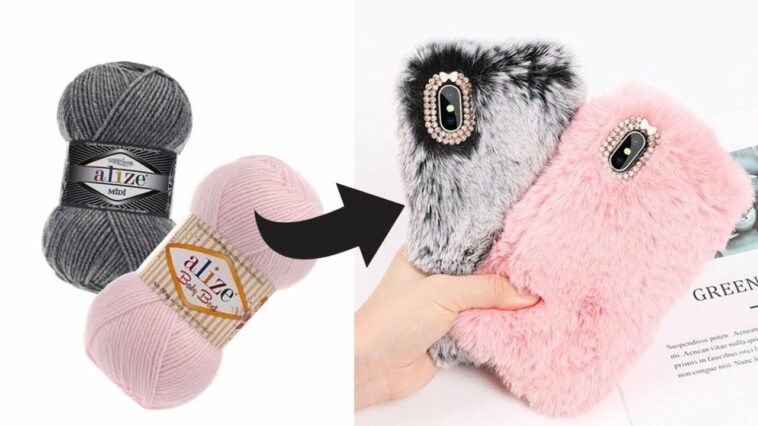 HAZLO TÚ MISMO- CÓMO HACER FUNDA DE PELUCHE PARA CELULAR CON LANA A LA MANERA FÁCIL, RÁPIDA Y BARATA