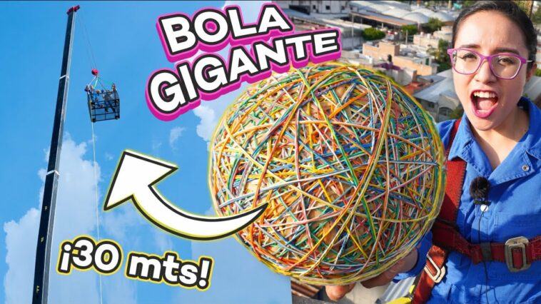 HICE una PELOTA DE LIGAS GIGANTE!! *La aventé desde aquí* ? ✄ Craftingeek