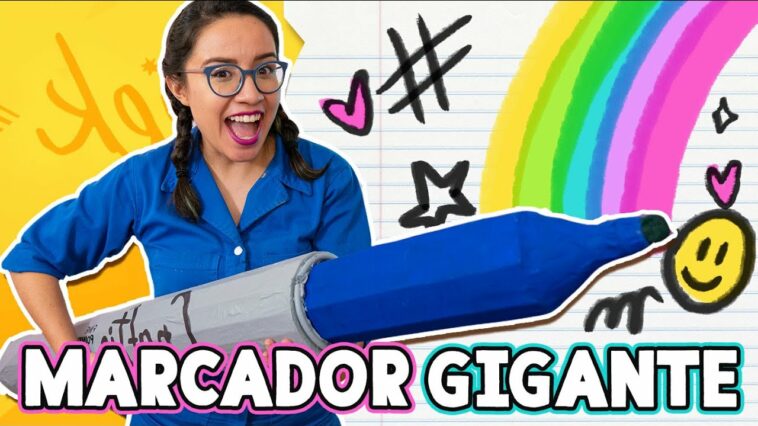 Hice un MARCADOR GIGANTE ¡Sí FUNCIONA! ? ✂️ Craftingeek