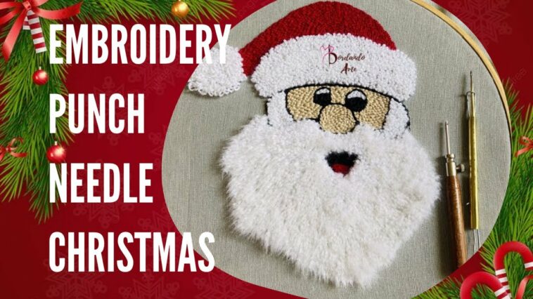 How to EMBROIDERY CHRISTMAS Santa claus | BORDADOS NAVIDEÑOS Papá Noel