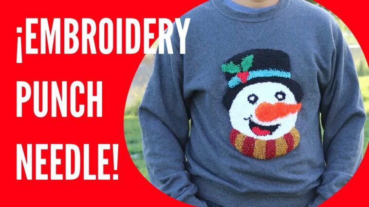 How to EMBROIDERY PUNCH NEEDLE in your SWEATER | BORDADOS EN SUÉTER