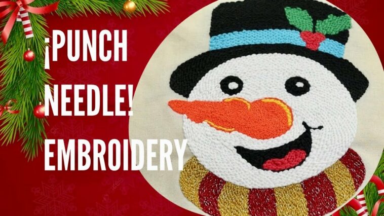 How to EMBROIDERY a CHRISTMAS snowman | BORDADOS NAVIDEÑOS muñeco de nieve