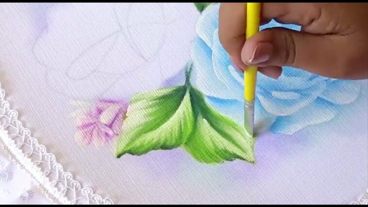 How to Paint Rose Leaves / Como Pintar Hojas De Rosas